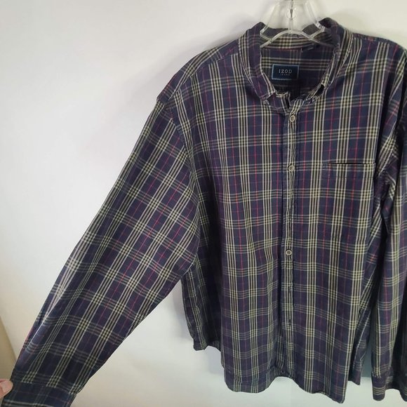 Izod Button Down Shirt Long Sleeve Multicolor Men's Siz… - Picture 3 of 7
